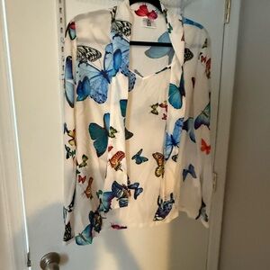 Butterfly Print Women's Top